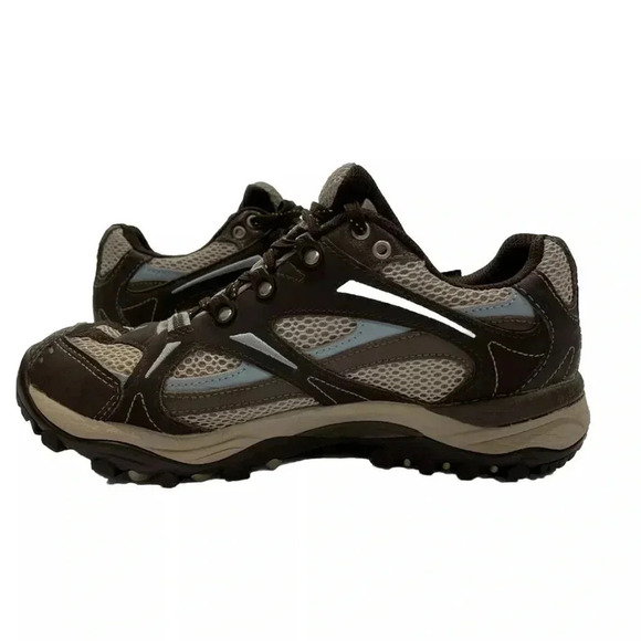 THE NORTH FACE GORE-TEX Hiking Shoes Heel Cradle Pro Size 7 Brown Tan Blue - Picture 3 of 10